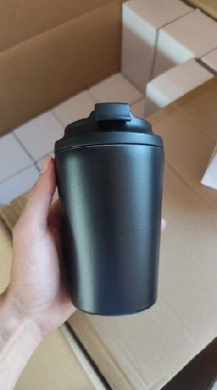 powder coated 8oz 12oz double walled vacuum insulated coffee mugs with Spill Proof lid _miki