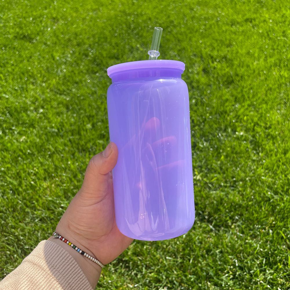 USA RTS macaron 16oz plastic cans with colorful lids and clear straw_miki