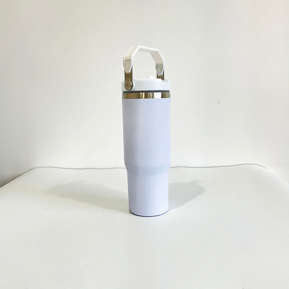 sublimation matte white 30oz flip straw water bottle_miki