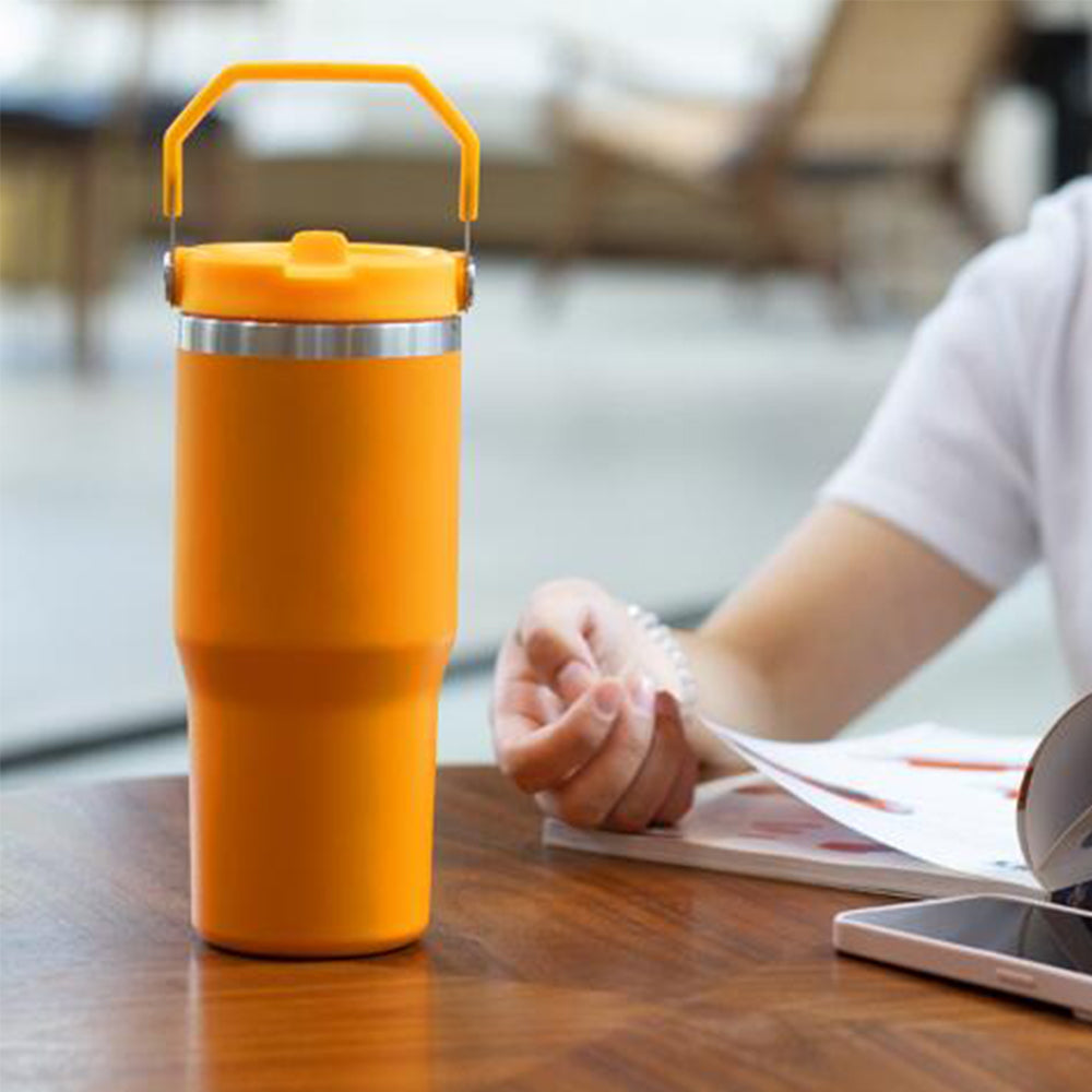 Colorful Powder Coated 20oz 30oz Flip Straw Water Bottles For Laser Engraving_miki