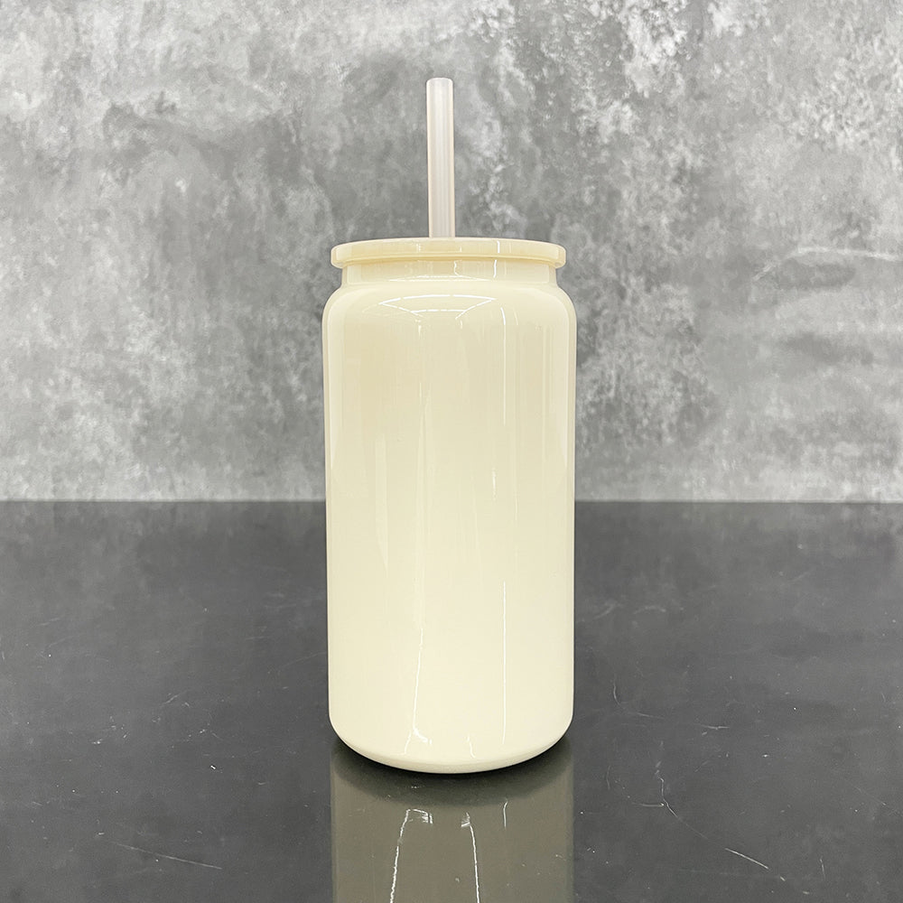 sublimation winter colors 16oz stainless steel can with colored lid and straw for laser engraving/UV DTF_miki