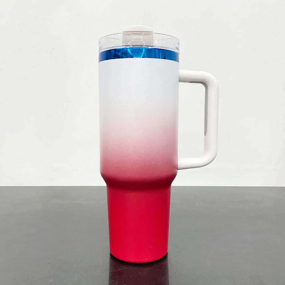 USA Presale_ Blue Plated Ombre Powder Coated 40oz Quencher Tumbler With Removable Handle For Laser Engraving_miki