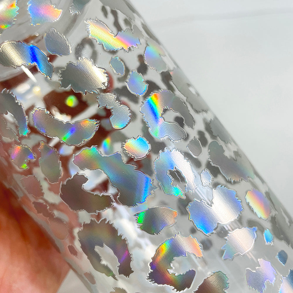 USA RTS clear holographic leopard 16oz glass cans_miki