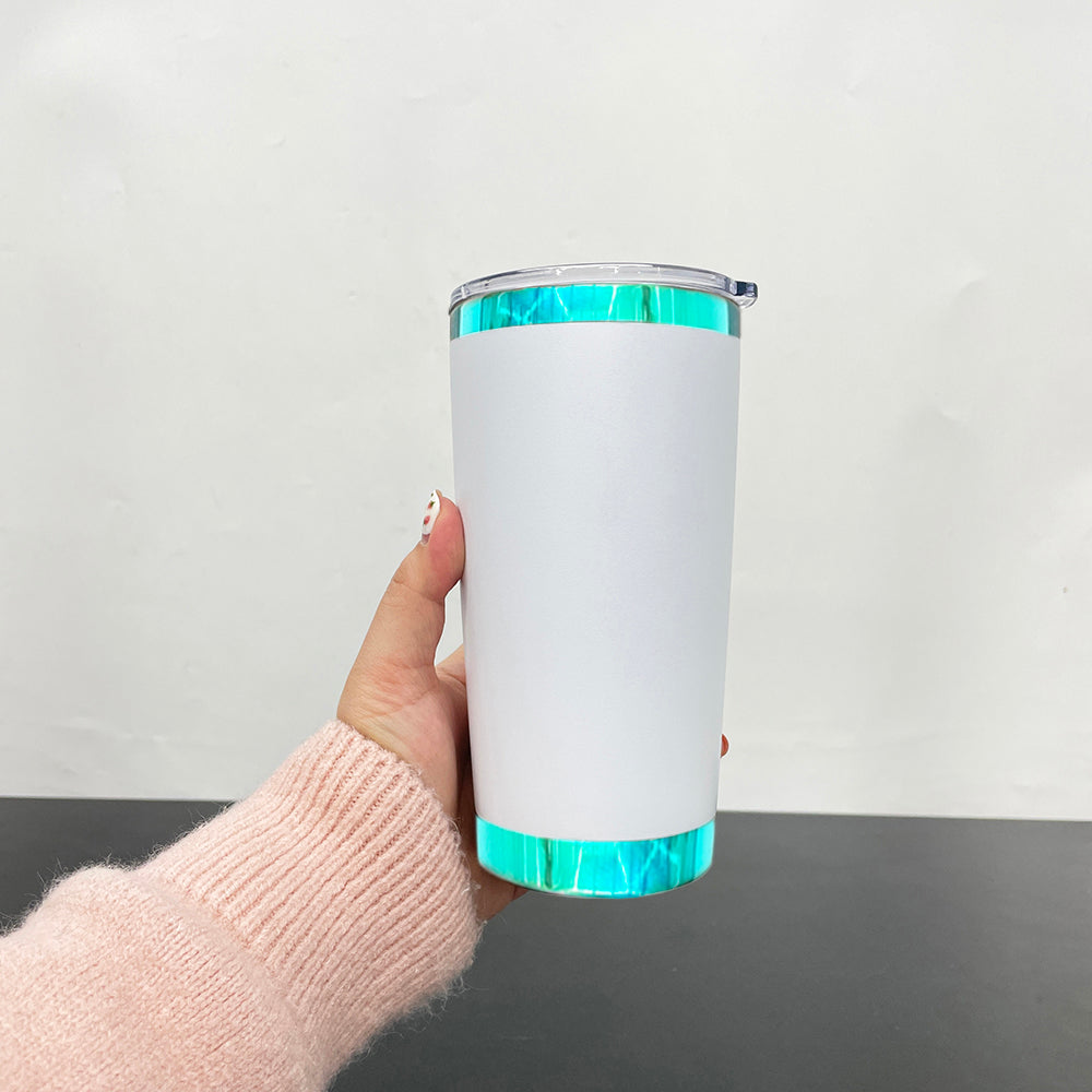 20oz Green Plated Yeti Style Powder Coated Coffee Mug With Magnetic Slide Lid For Laser Engraving_ Miki