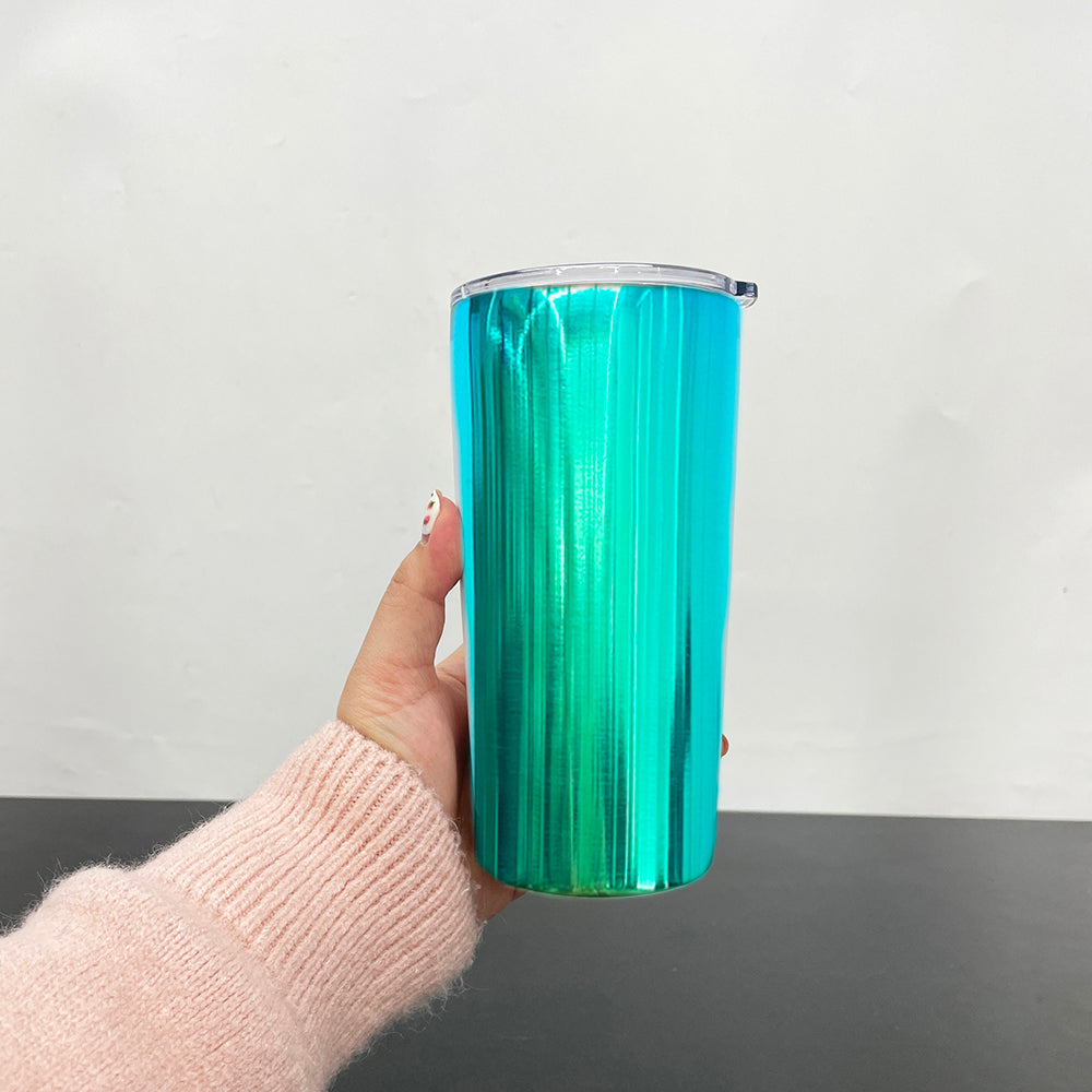20oz Green Plated Yeti Style Powder Coated Coffee Mug With Magnetic Slide Lid For Laser Engraving_ Miki