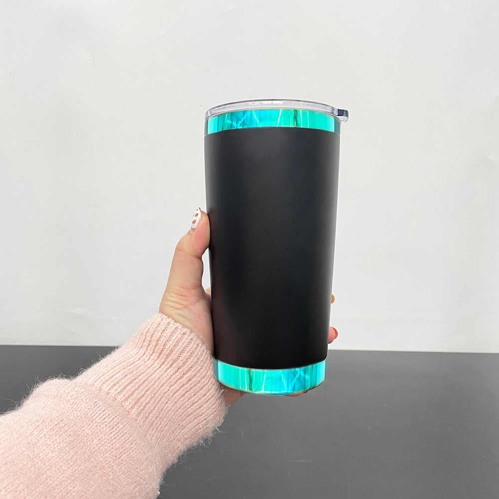 20oz Green Plated Yeti Style Powder Coated Coffee Mug With Magnetic Slide Lid For Laser Engraving_ Miki