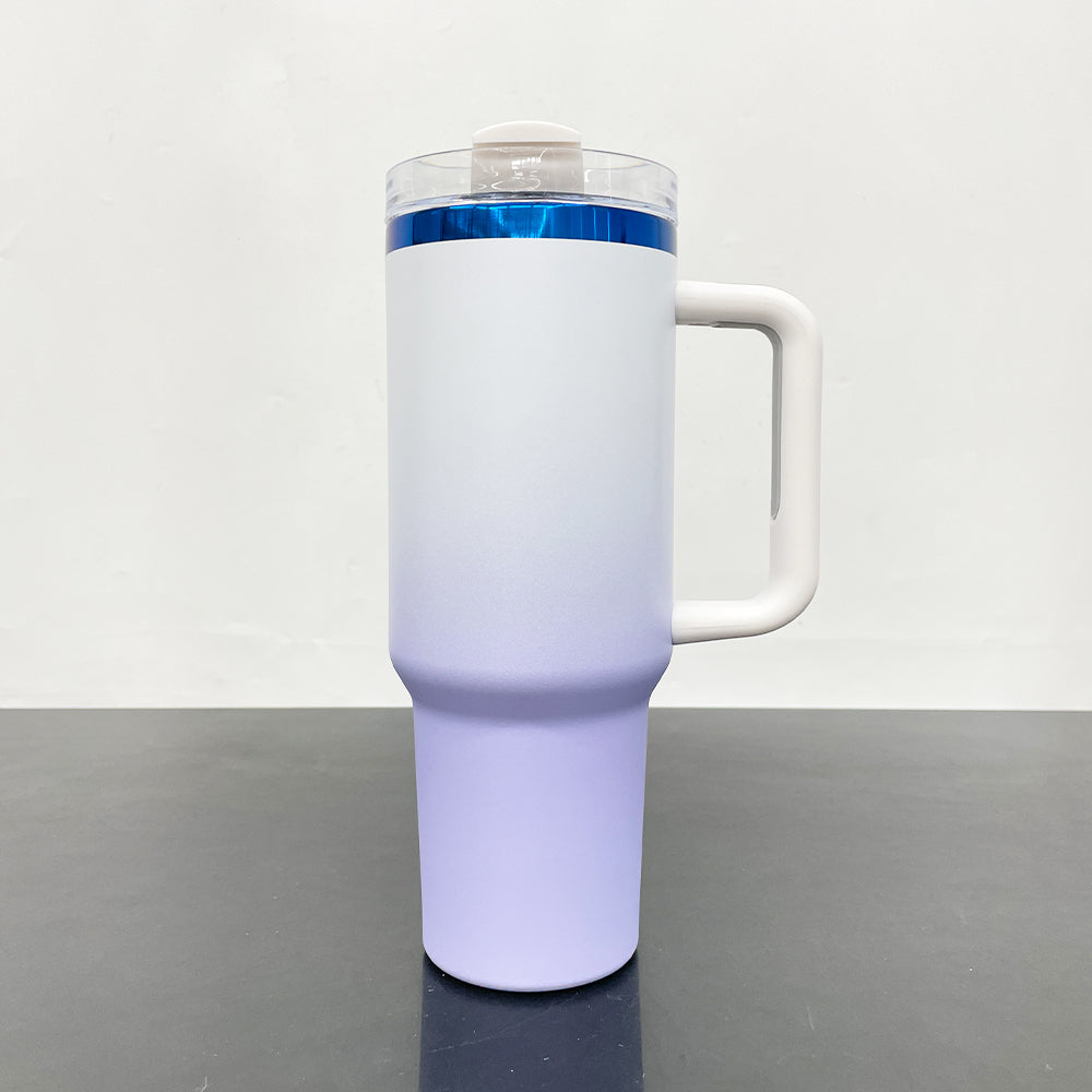 USA Presale_ Blue Plated Ombre Powder Coated 40oz Quencher Tumbler With Removable Handle For Laser Engraving_miki