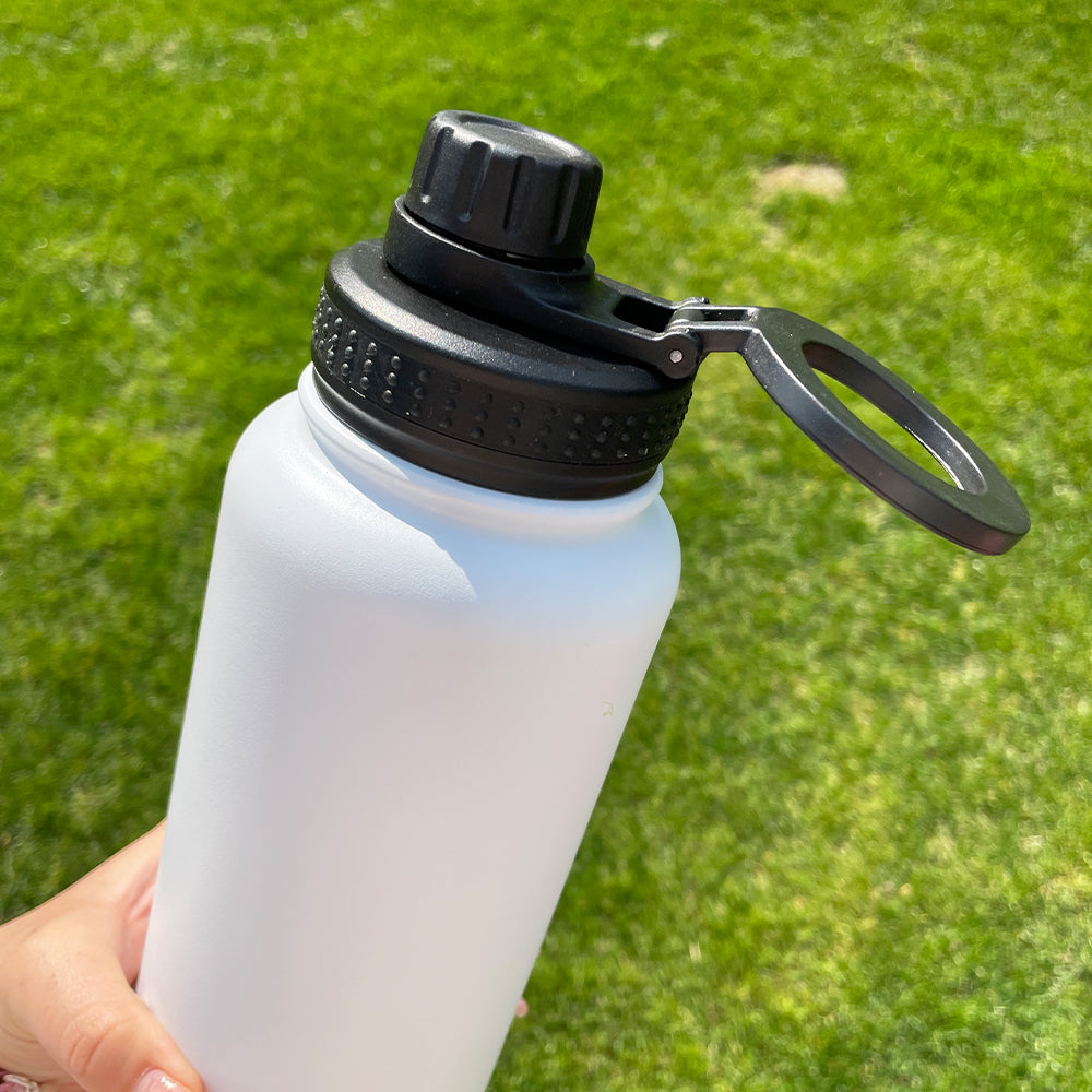 copper plated 32oz powder coated water bottle with magnetic lid and magnetic ring for engraving _miki
