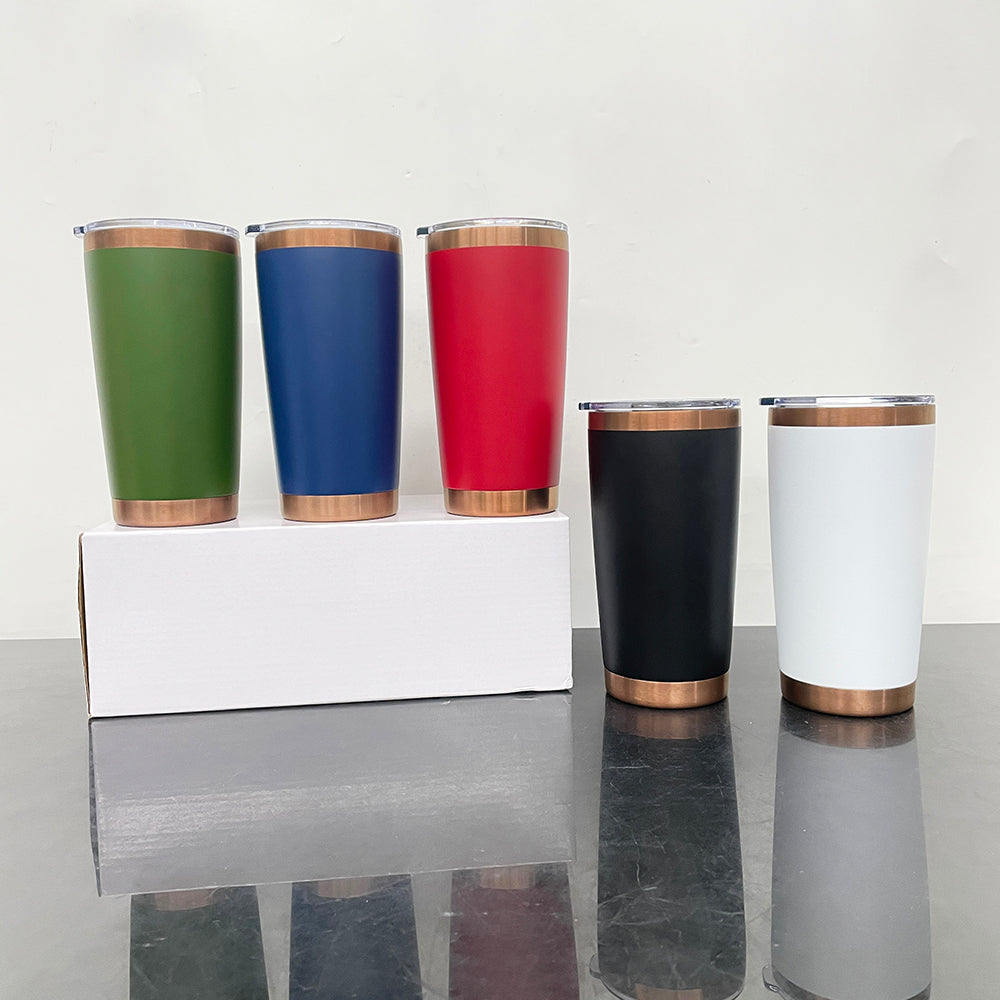 USA RTS_ Copper Plated Yeti Style 20oz Powder Coated Coffee Mug With Magnetic Slide Lid For Laser Engraving_Miki