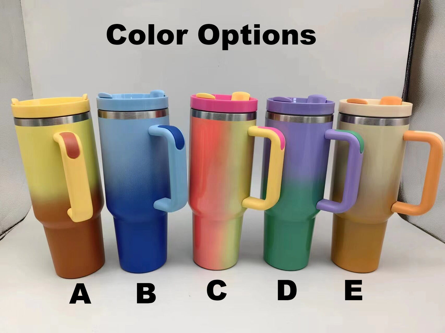 Powder coated dreamy ombré colored H2.0 40oz quencher tumbler for laser engraving_miki
