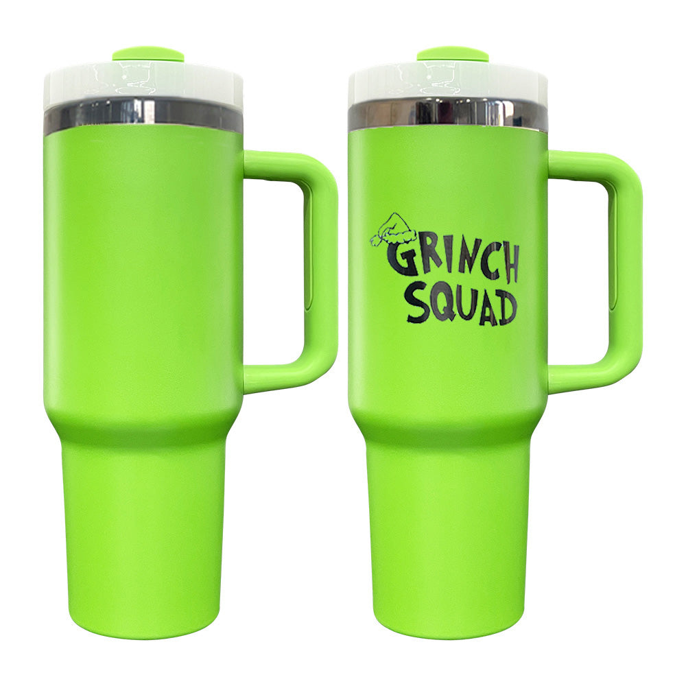 mirror black plated grinch green powder coated H2.0 30oz 40oz quencher tumbler with lid and straw for laser engraving_miki