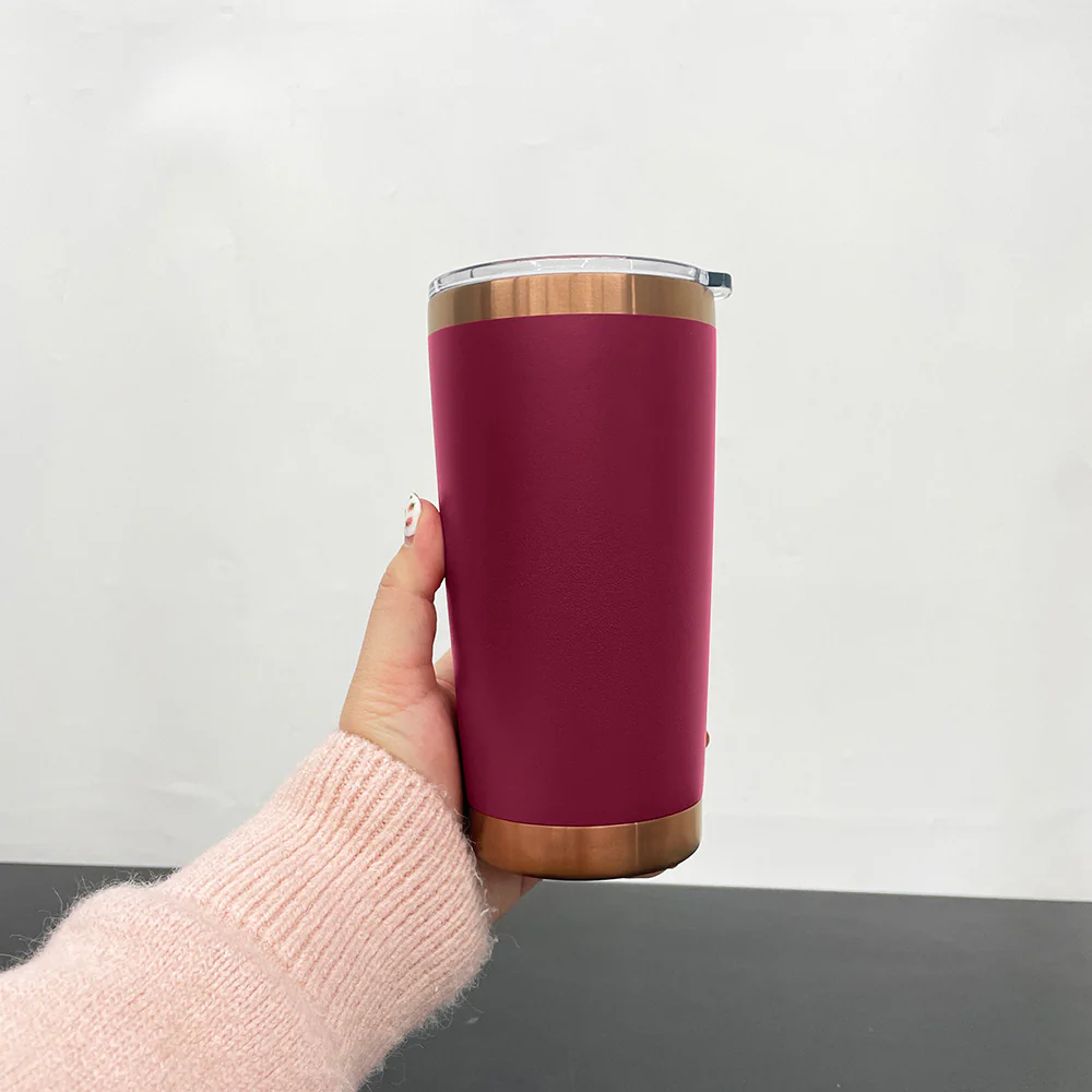 USA RTS_ Copper Plated Yeti Style 20oz Powder Coated Coffee Mug With Magnetic Slide Lid For Laser Engraving_Miki