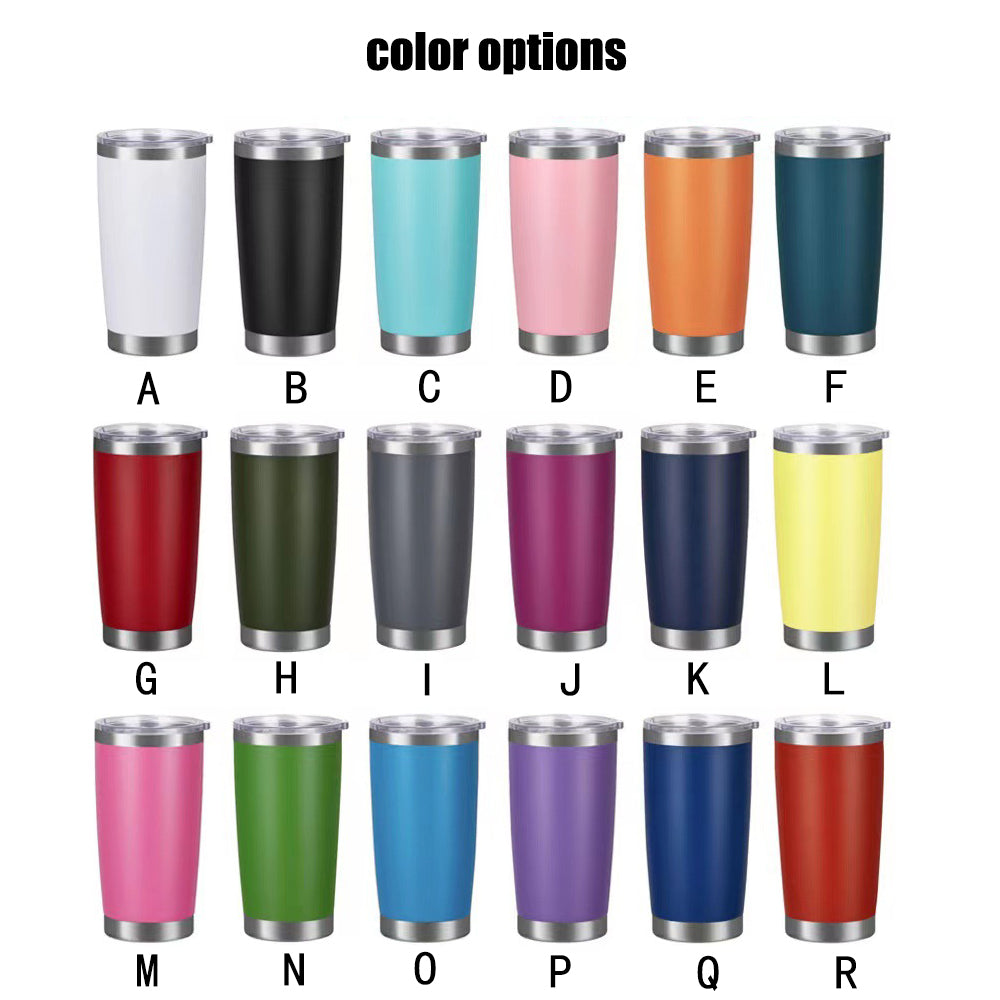 Yeti-Style Powder Coated 20oz Stainless Steel Mug With Sliding Lid For Laser Engraving_Miki