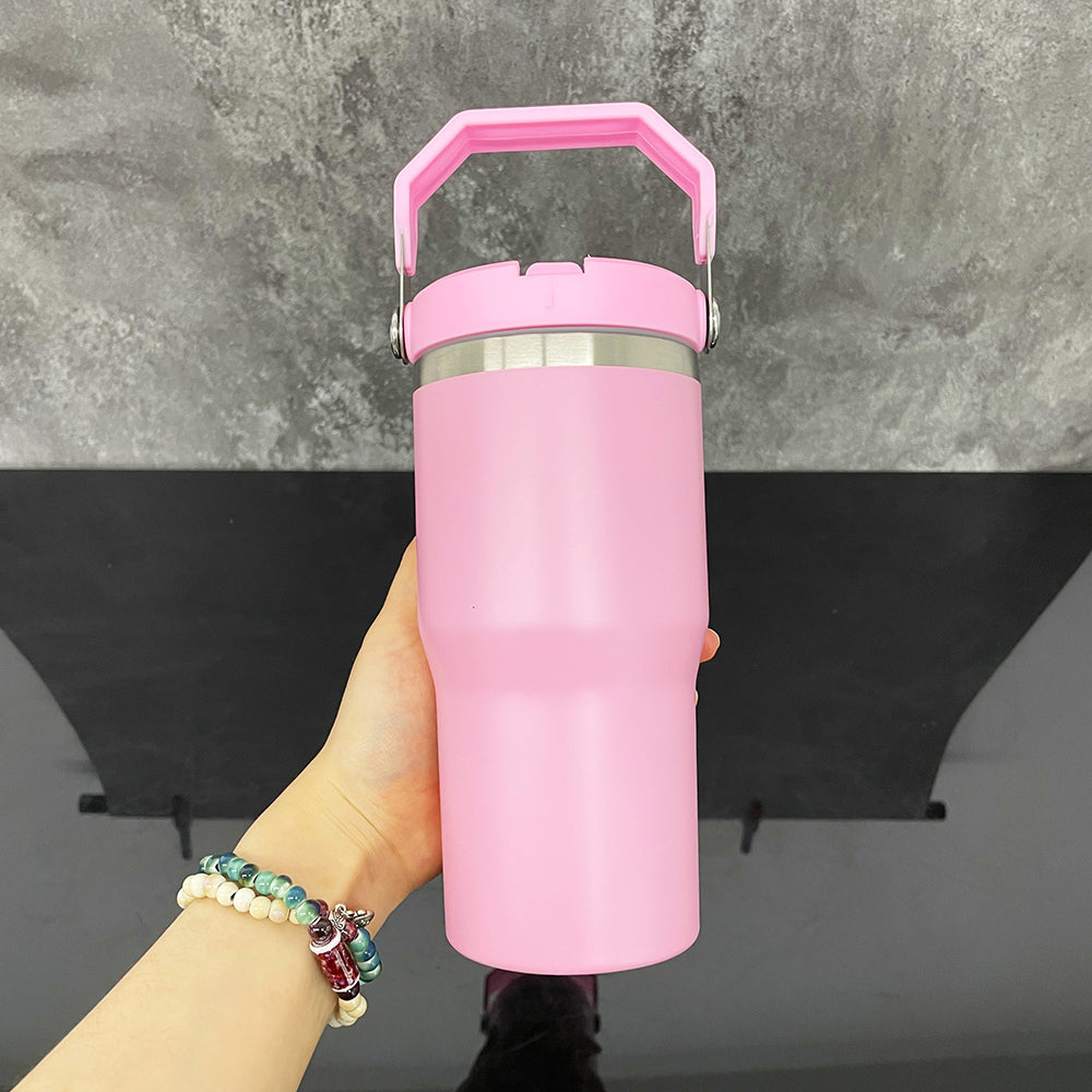 Sublimation Macaron Colored 20oz Kids Water Bottles with Flip Top Lid and Straw _miki