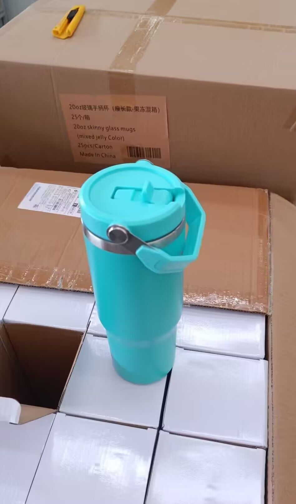 Colorful Powder Coated 20oz 30oz Flip Straw Water Bottles For Laser Engraving_miki