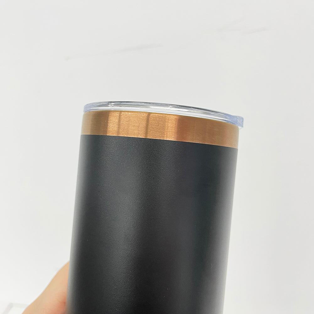 Powder Coated 20oz Rough Copper Plated Stainless Steel Straight Tumblers for Laser Engraving_ miki