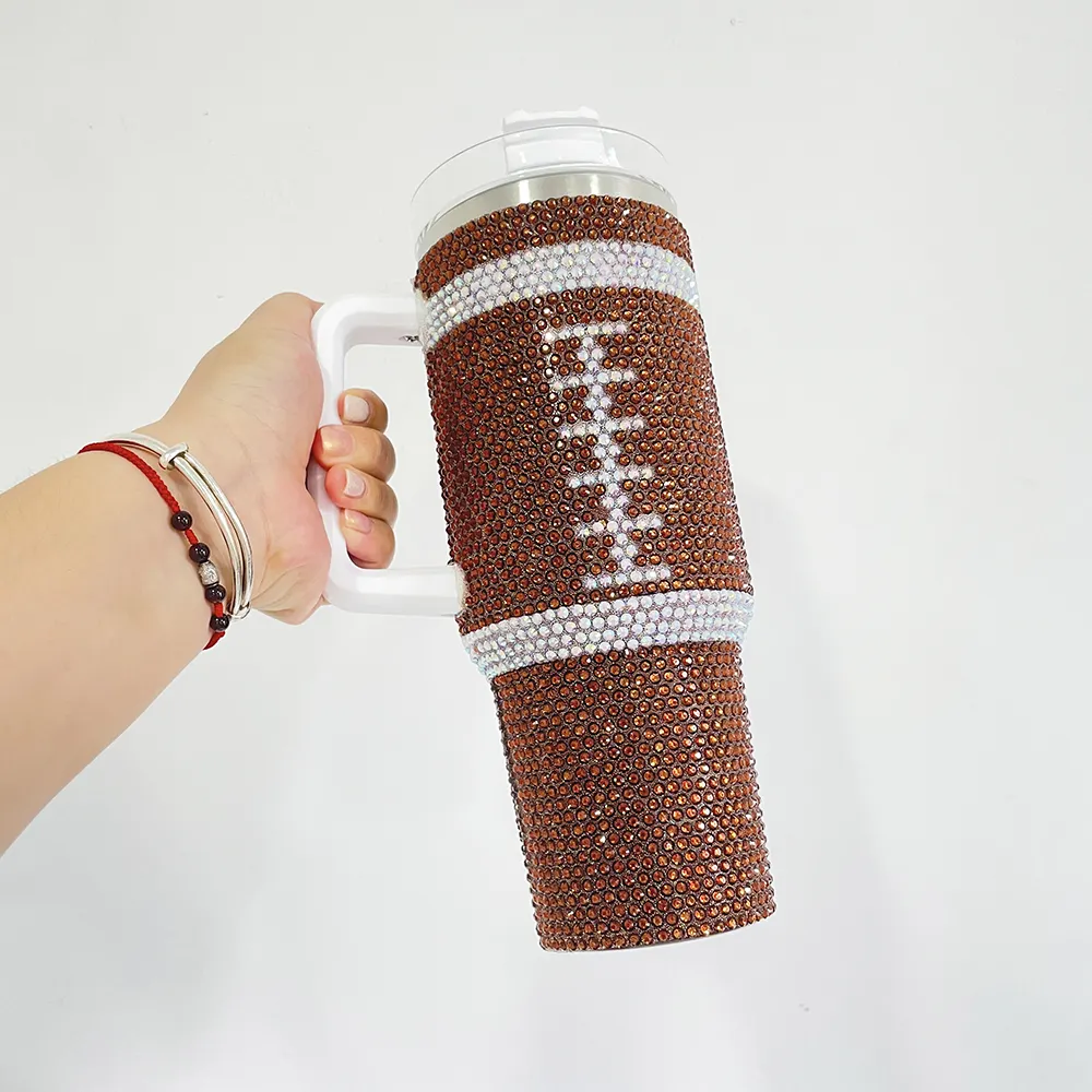 40oz football rhinestone bling tumbler_miki