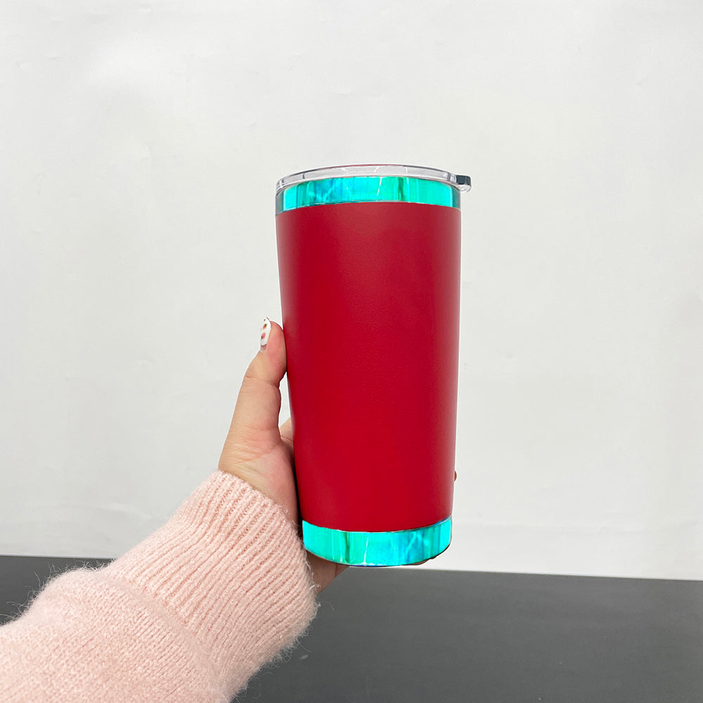 20oz Green Plated Yeti Style Powder Coated Coffee Mug With Magnetic Slide Lid For Laser Engraving_ Miki