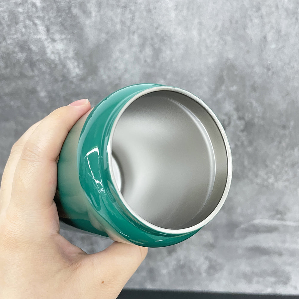 sublimation winter colors 16oz stainless steel can with colored lid and straw for laser engraving/UV DTF_miki
