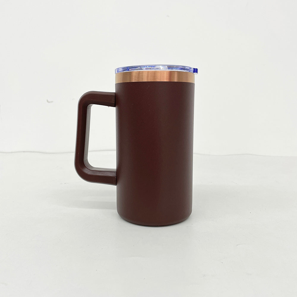 USA Presale_ 20oz Copper/ Rainbow Plated Stainless Steel Coffee Mugs with Removable Handle and Slide Lid for Laser Engraving_ miki