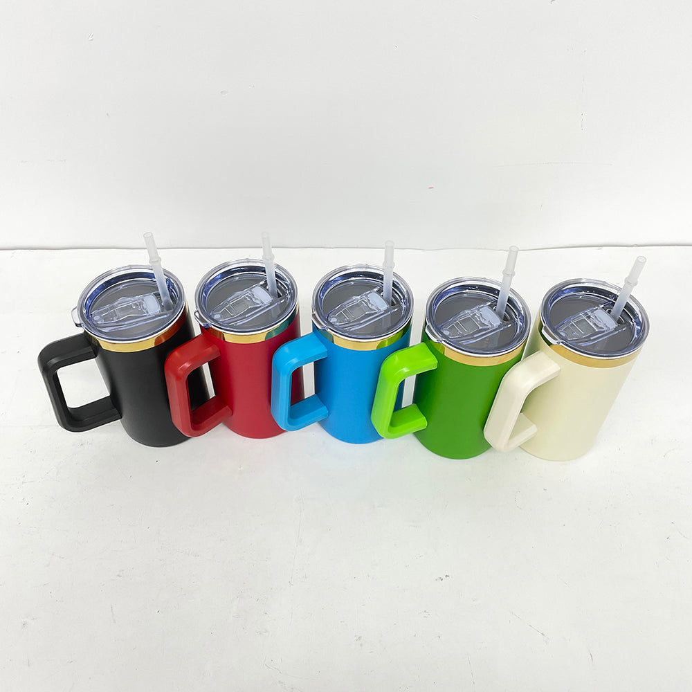 USA Presale_ Powder Coated Christmas 20oz Mirror Gold Coffee Mugs with Removable Handle and Slide Lid_ miki