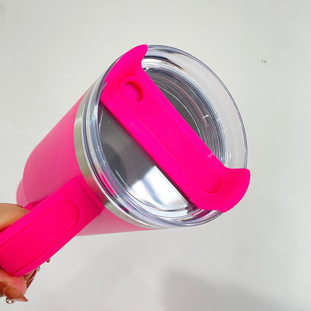 Powder Coated Flamingo Color 40oz Pink and Hot Pink Tumblers for Laser Engraved_ miki