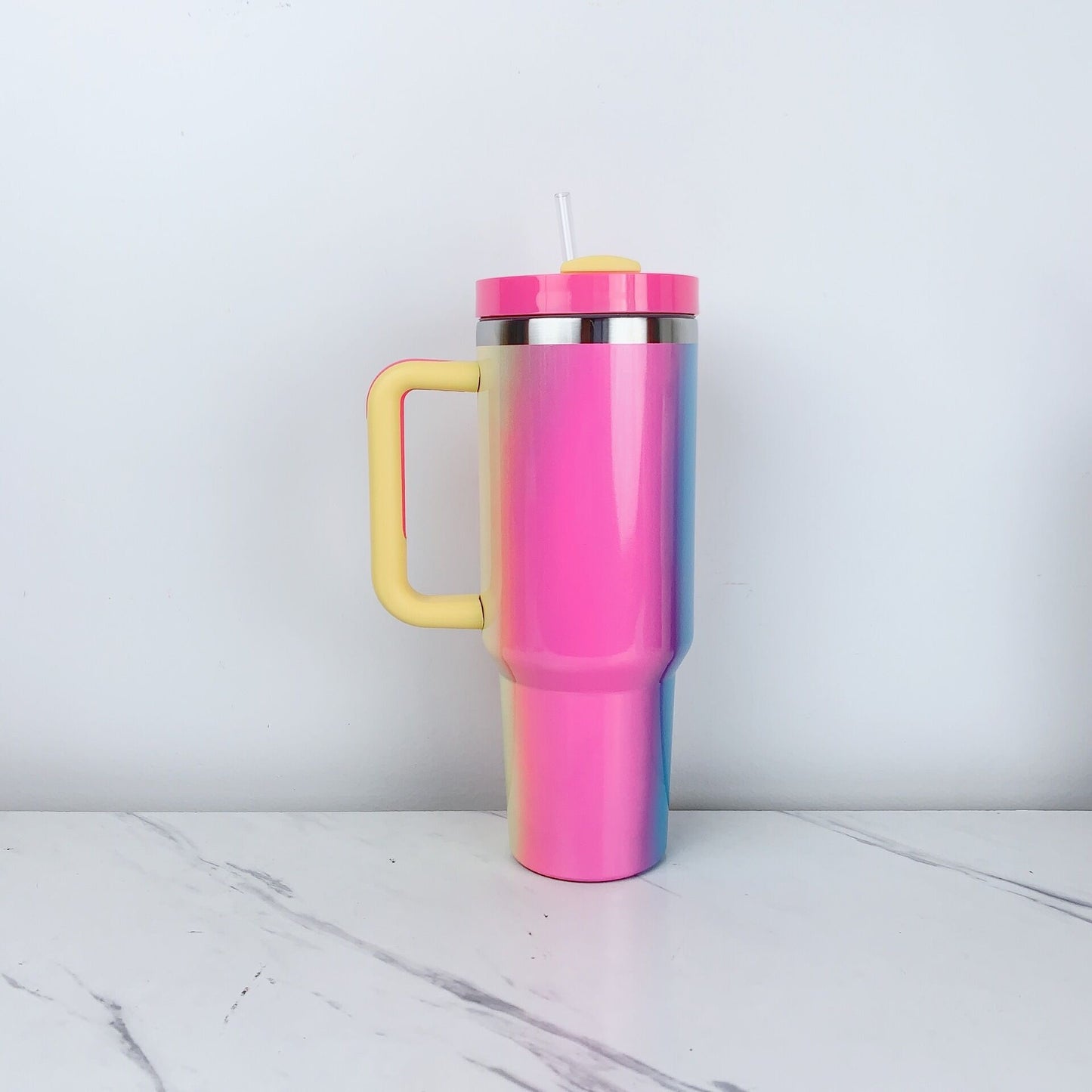 Powder coated dreamy ombré colored H2.0 40oz quencher tumbler for laser engraving_miki