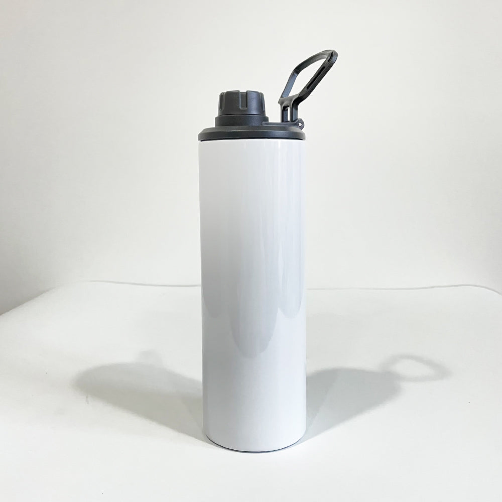 Sublimation white 20oz sports bottle with 2 lids_miki