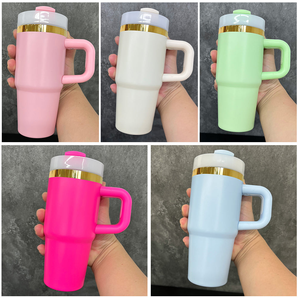 USA RTS_ Stanley Style Sublimation 14oz Baby Tumbler With Lid And Straw_miki