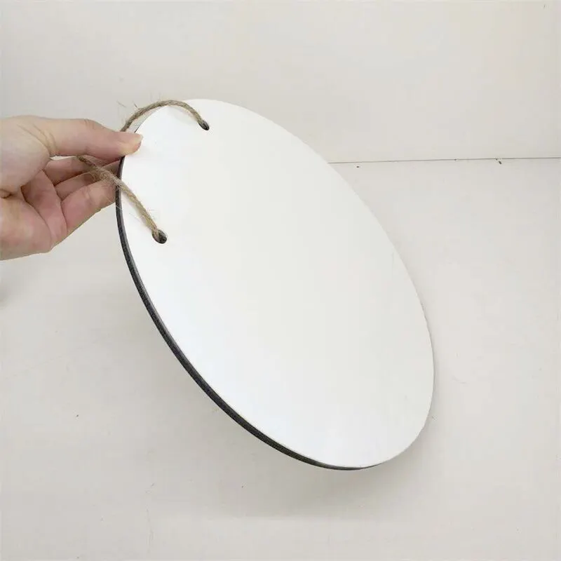 White Sublimation 10 12 Inches MDF Round Shape Wood Hanging for Home, Garden,Yard Christmas deco_ miki