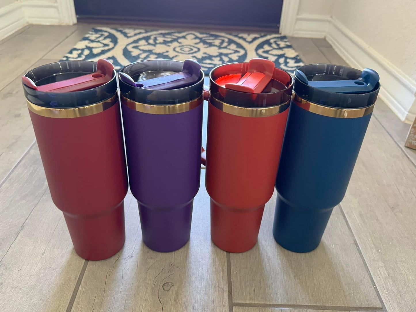 USA RTS_ Mirror Gold Plated 40oz Quencher Tumblers With Lid And Straw For Laser Engraving_miki