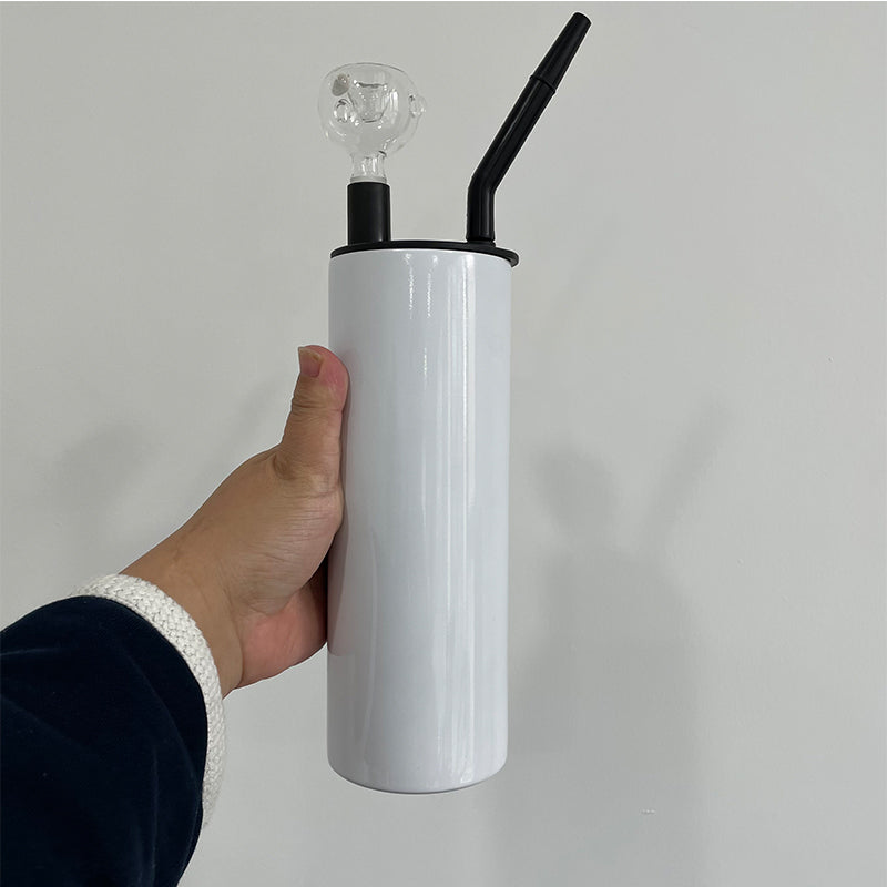 Sublimation White 15oz 20oz Straight Stainless Steel Hookah Tumblers_ miki