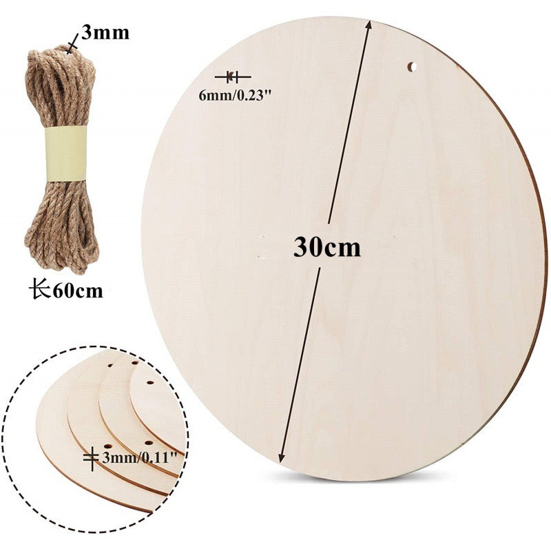 Blank 12 Inches Wooden Door Hanging for Laser Engraving_ miki
