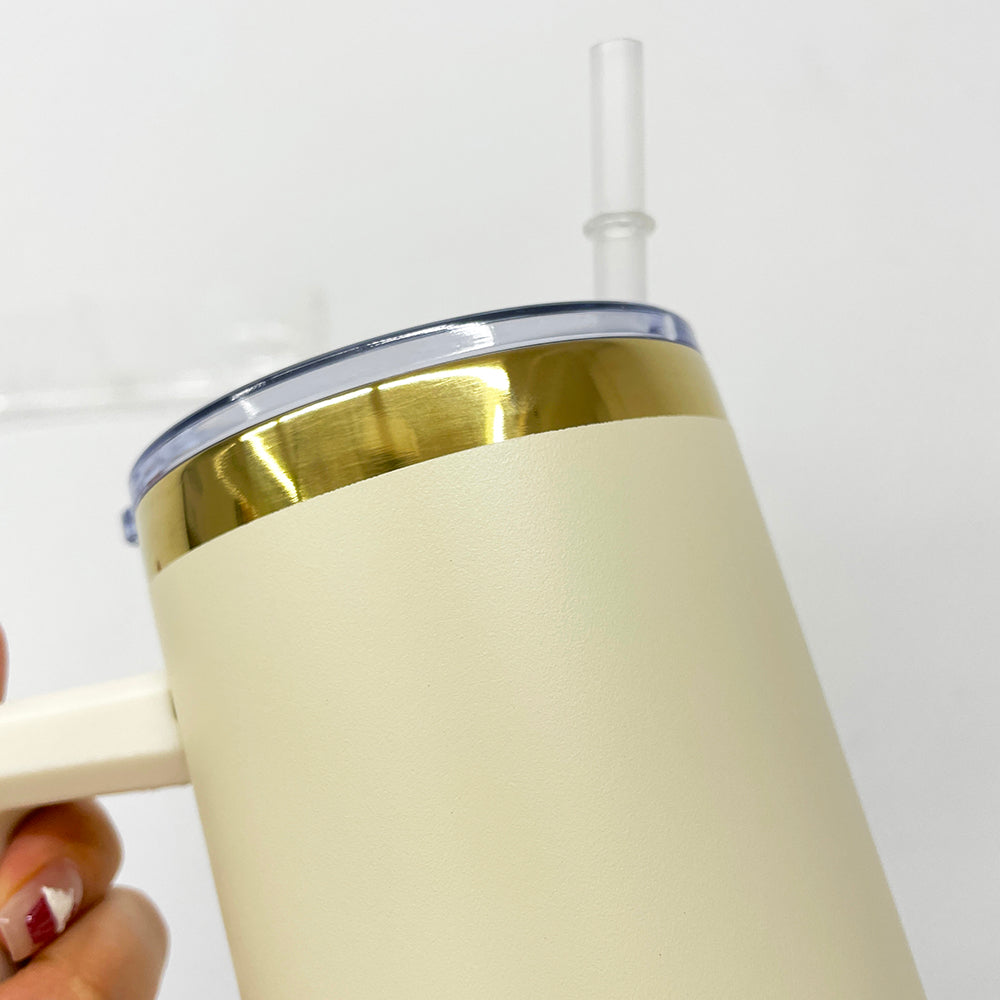 USA Presale_ Powder Coated Christmas 20oz Mirror Gold Coffee Mugs with Removable Handle and Slide Lid_ miki