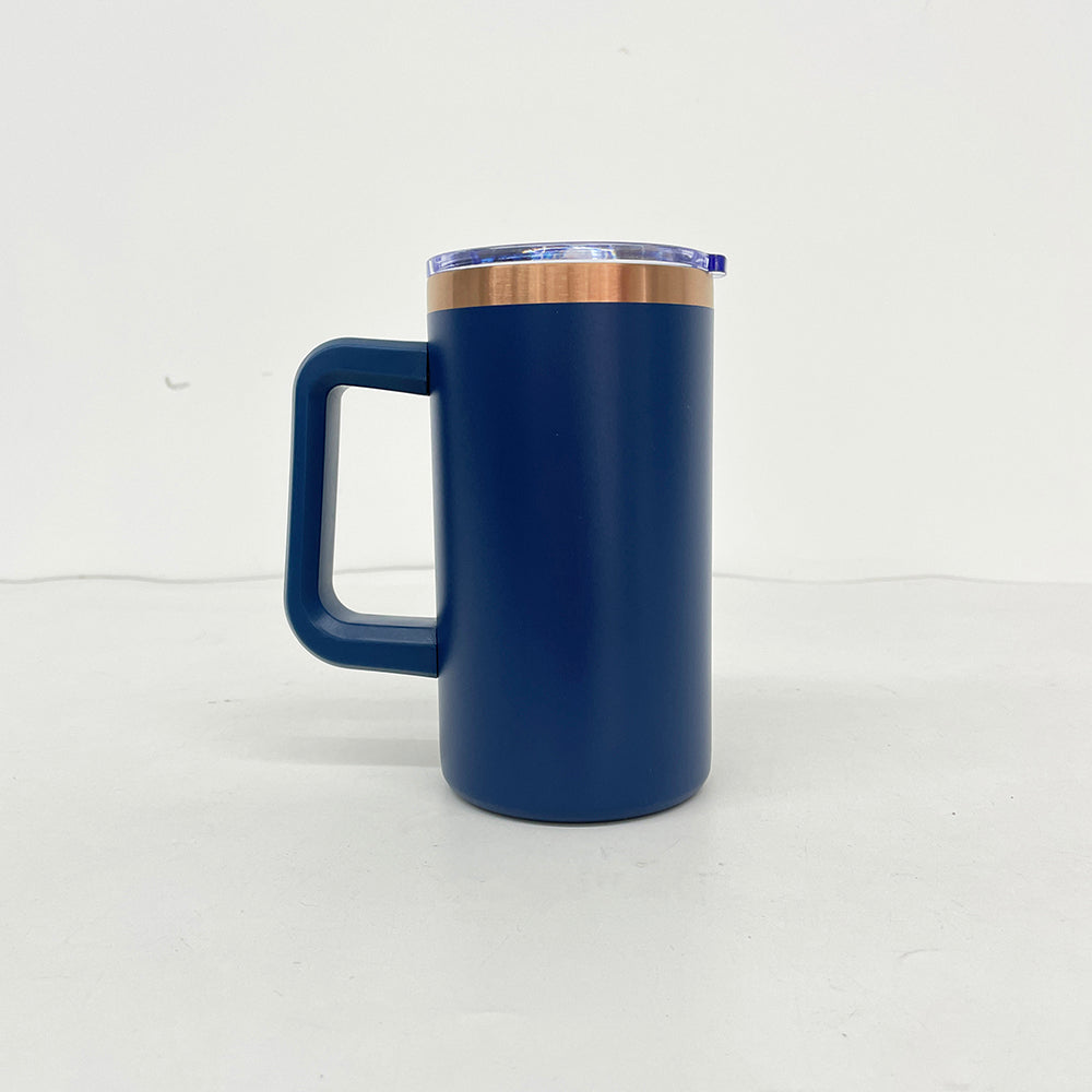 USA Presale_ 20oz Copper/ Rainbow Plated Stainless Steel Coffee Mugs with Removable Handle and Slide Lid for Laser Engraving_ miki