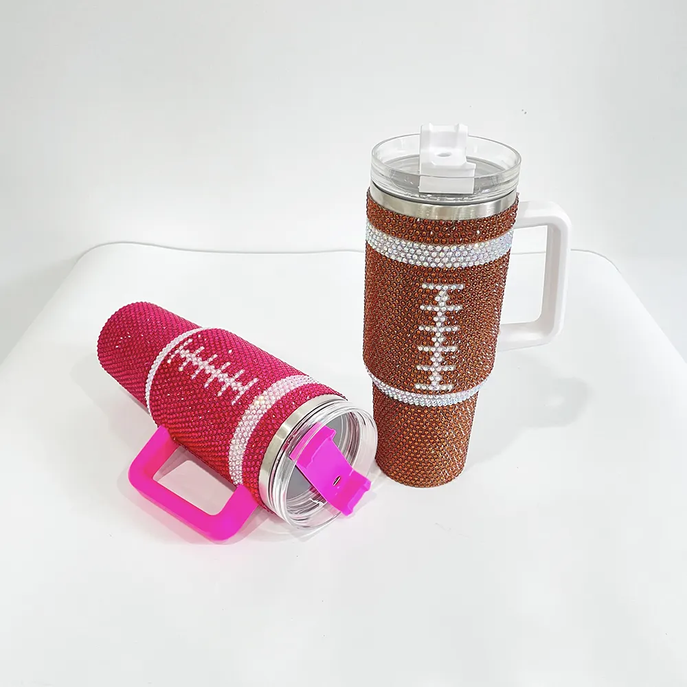 40oz football rhinestone bling tumbler_miki