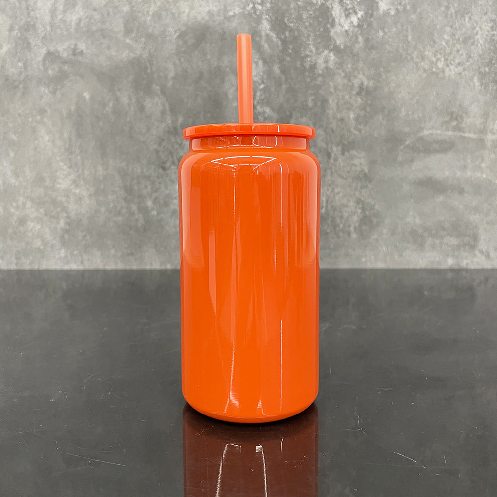 sublimation winter colors 16oz stainless steel can with colored lid and straw for laser engraving/UV DTF_miki