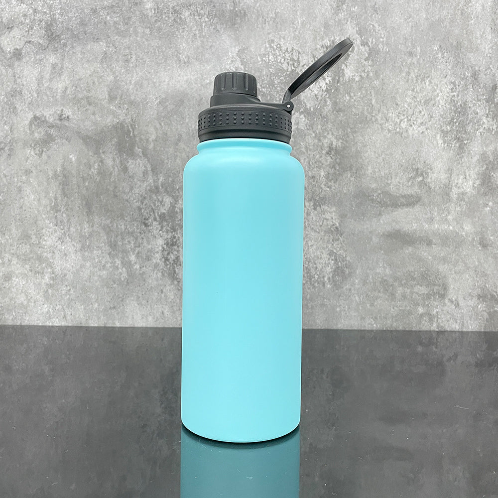 copper plated 32oz powder coated water bottle with magnetic lid and magnetic ring for engraving _miki