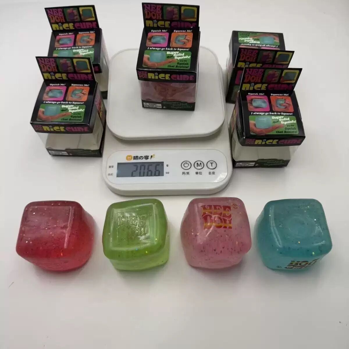 USA Presale_ Nee Doh glow in the dark glitter cube _miki