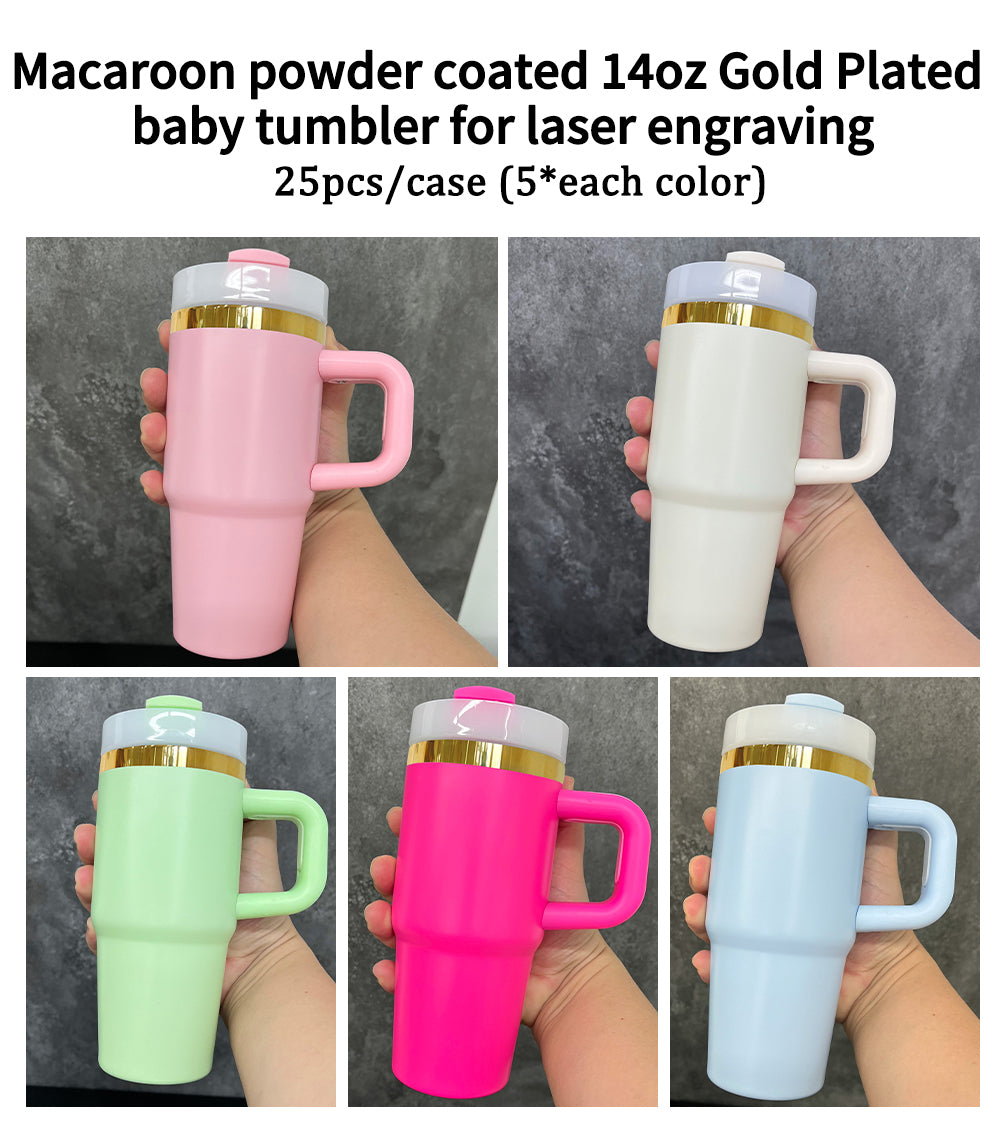 USA RTS_ Stanley Style Sublimation 14oz Baby Tumbler With Lid And Straw_miki