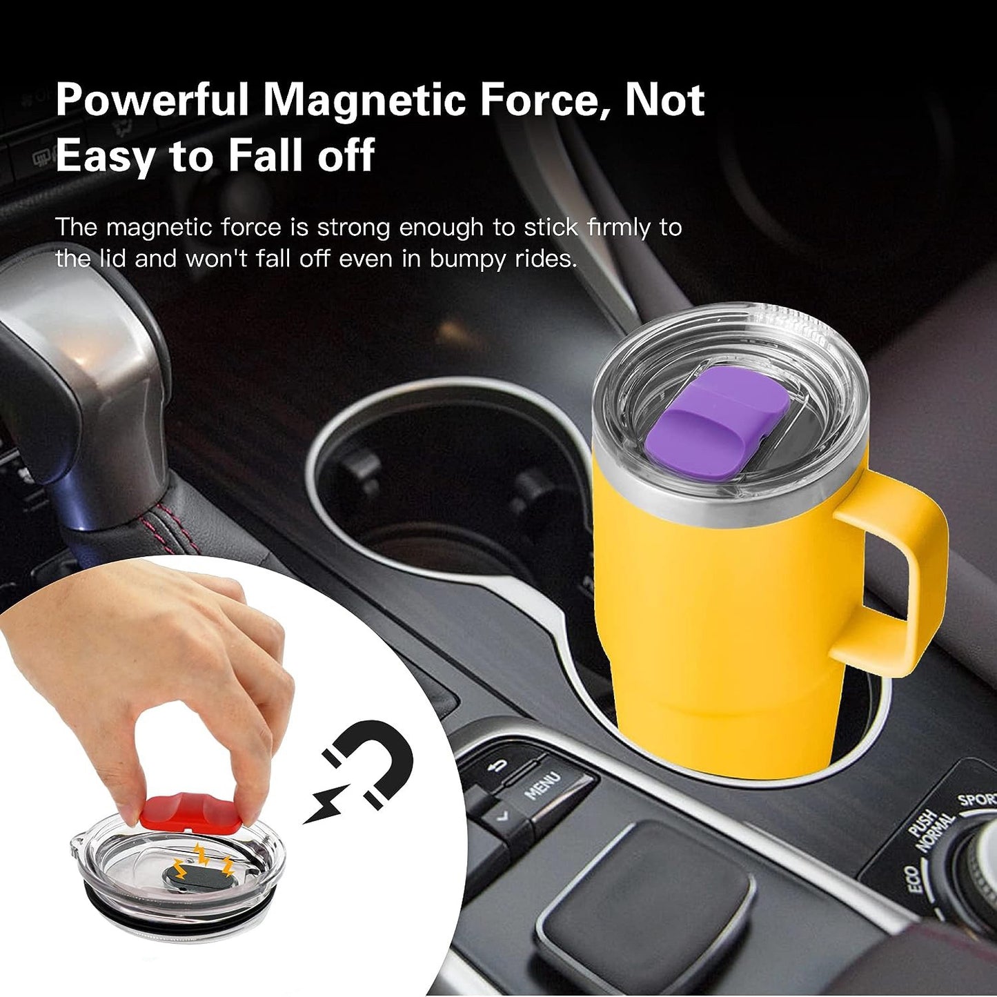 Magnetic lids for 20oz & 30oz car tumbler_Miki