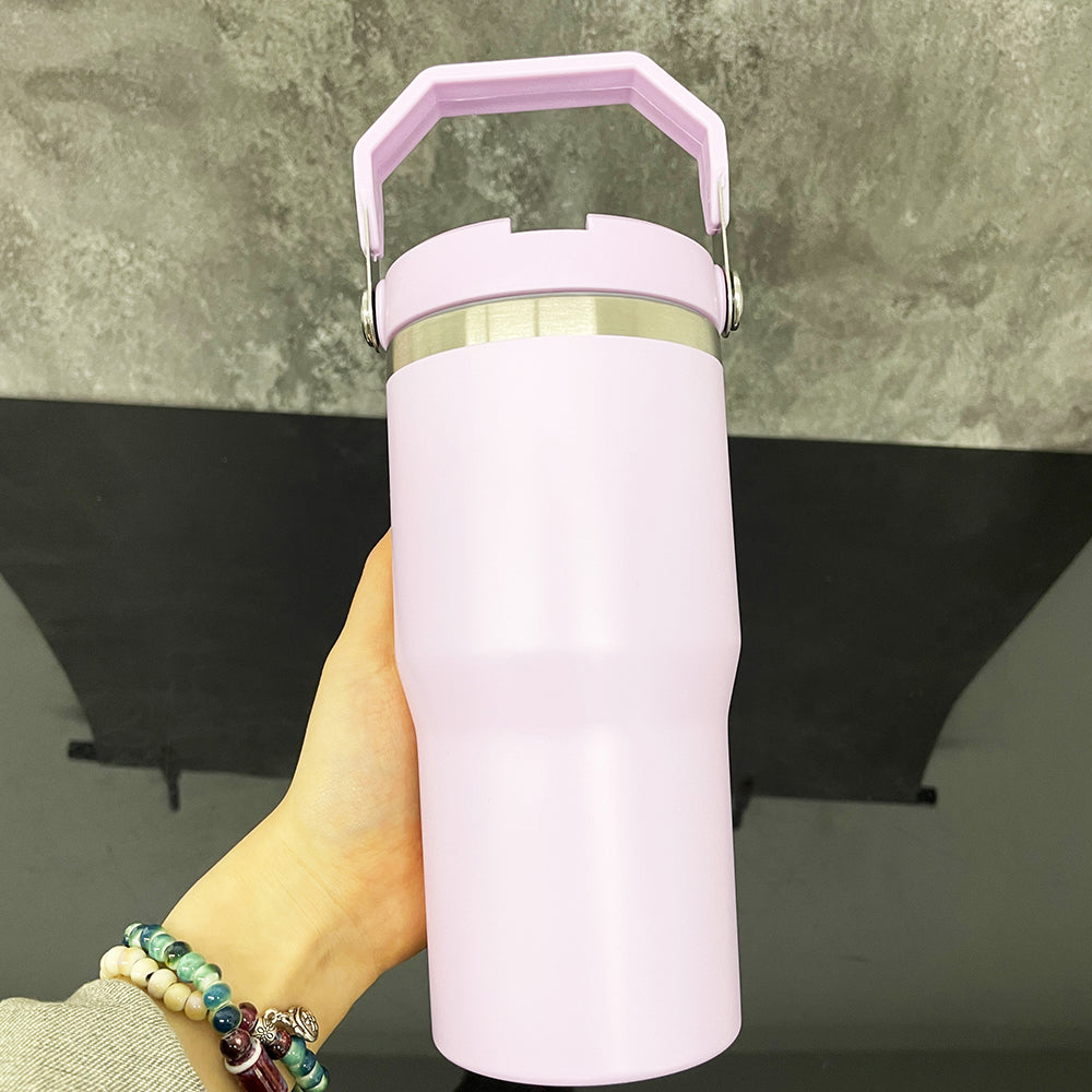 Sublimation Macaron Colored 20oz Kids Water Bottles with Flip Top Lid and Straw _miki