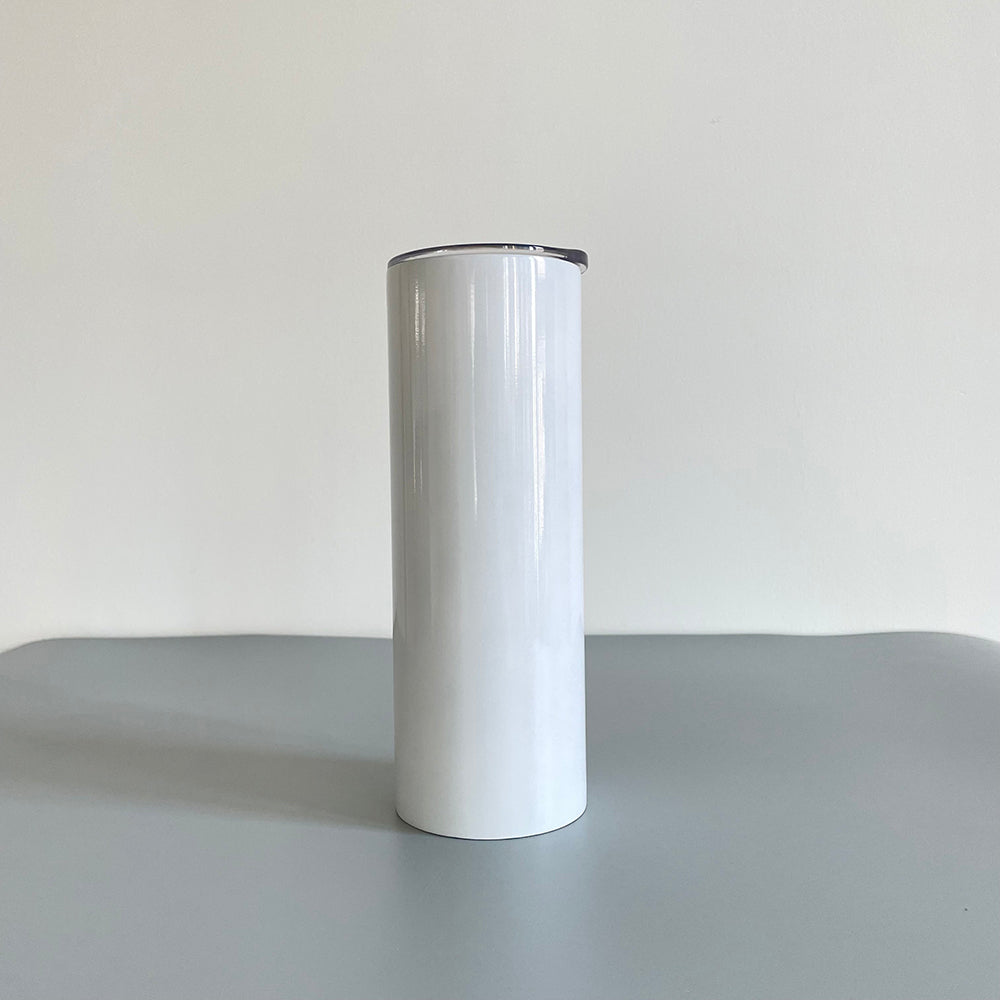 USA RTS_ Sublimation White Flat Edge 20oz Straight Tumbler With All Accessories_miki