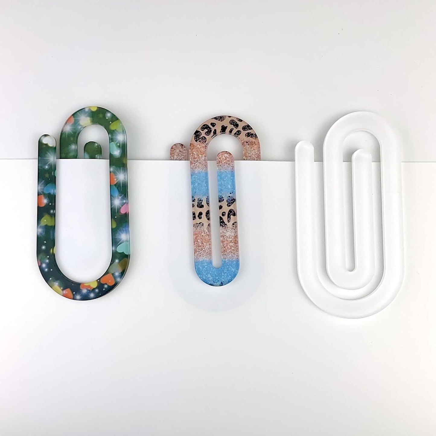 White Sublimation Blanks Acrylic Paper Clips Single-Sided 4 x 2 Inch Creative Gift for Office, Classroom Supplies_miki