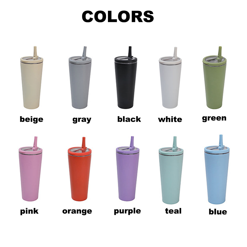 Powder Coated Flip Straw 24oz Stainless Steel Tumbler with Leak Proof Lid and Portable Handle for Laser Engraving_ miki