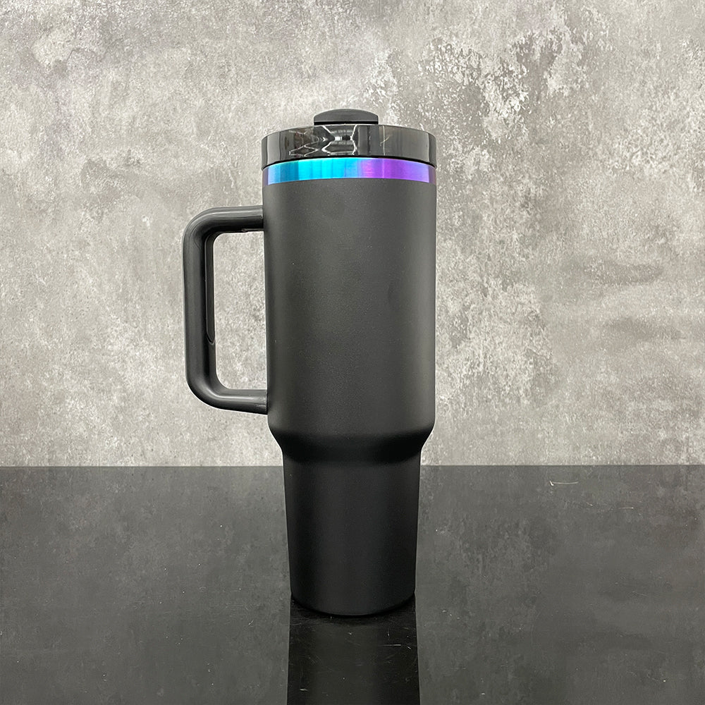 USA RTS_ Black Chroma Powder Coated 40oz Quencher Tumbler For Laser Engraving_miki