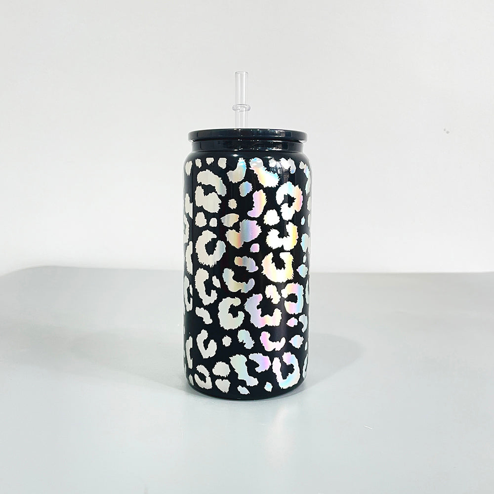 USA RTS_ holographic leopard 16oz glass cans_miki