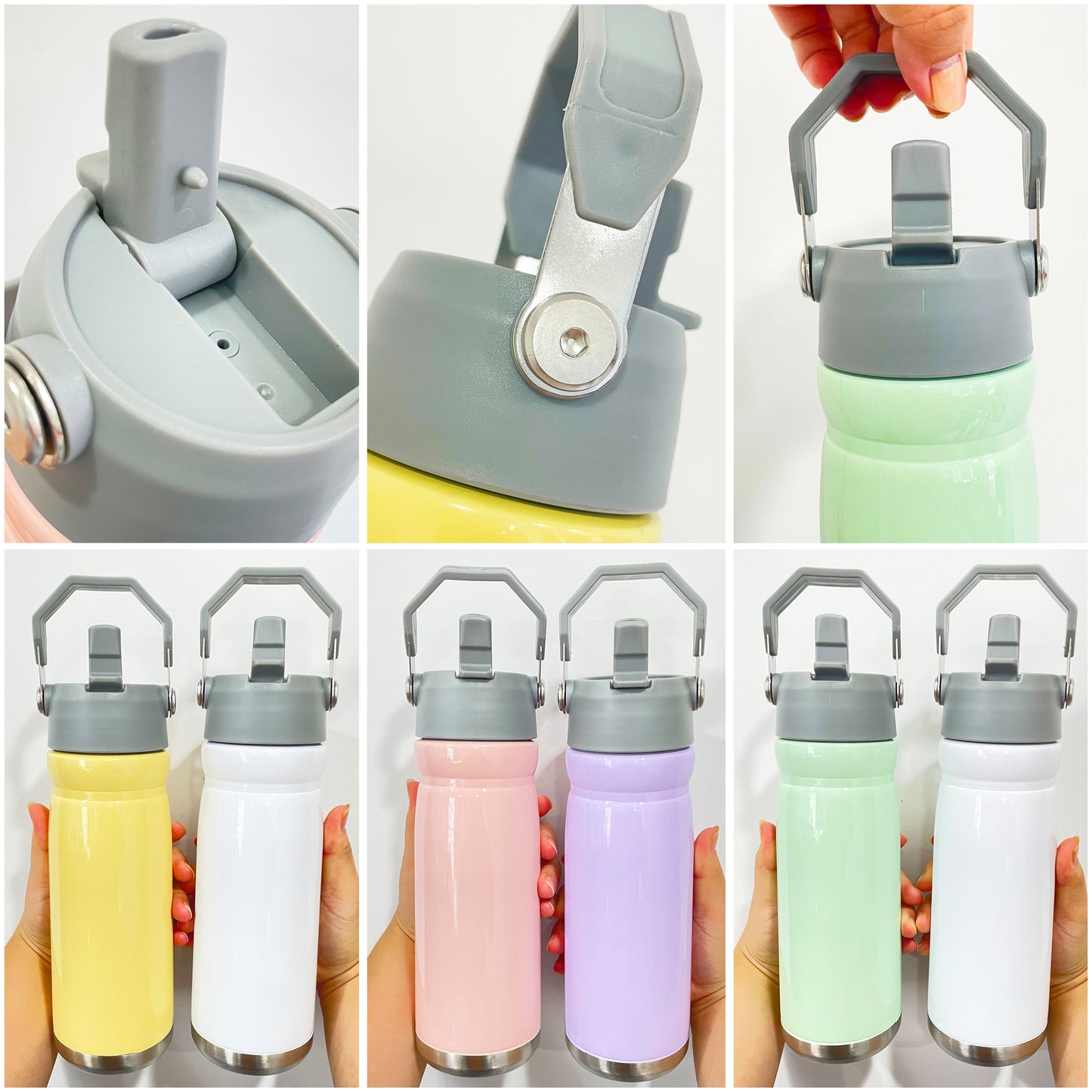 sublimation 22oz macaron colored flip straw bottles_miki