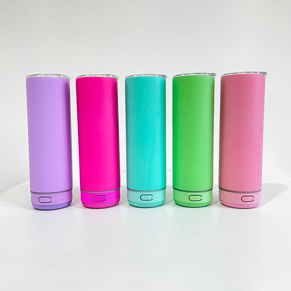 USA RTS_ Sublimation Matte Macaron Color 20oz Speaker Tumbler_miki