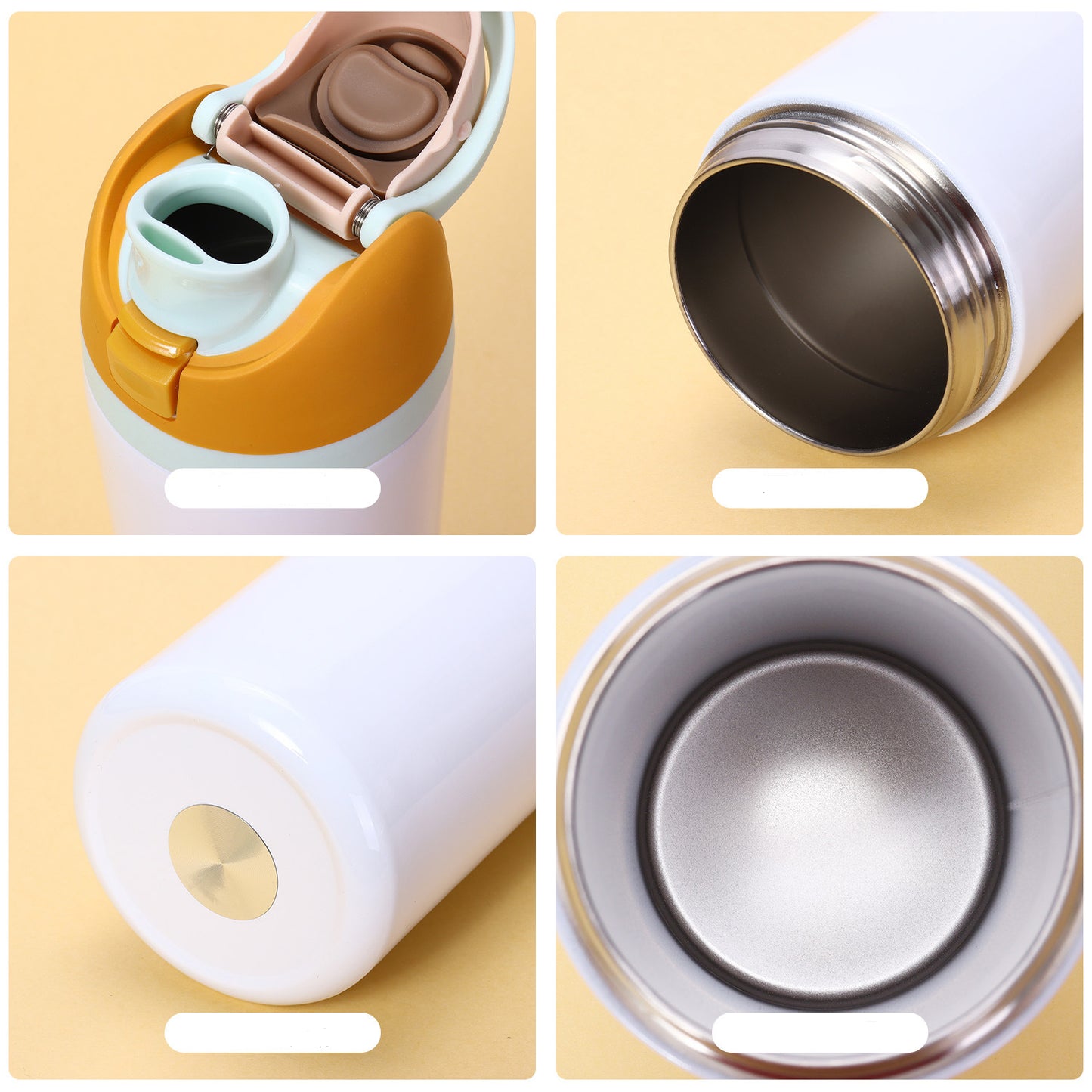 Owala style white Sublimation 16oz 19oz 24oz 32oz water bottles _miki